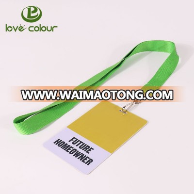 Cheap custom solid color neck id lanyard with fancy holder